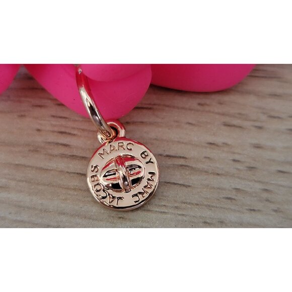 Rubberized chunky spiral bracelet with small gold Marc Jacobs logo charm; NWT. - Picture 2 of 4